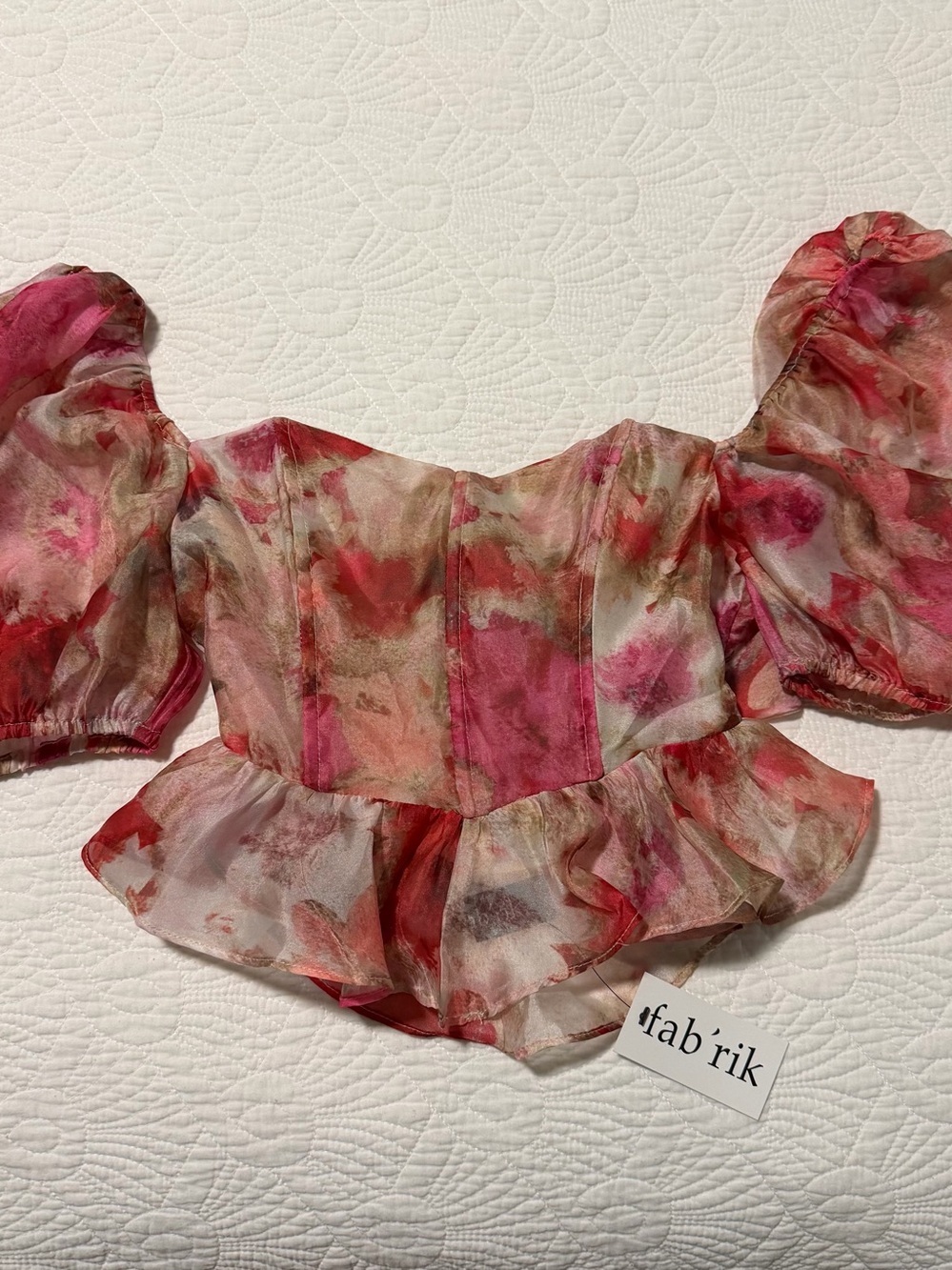 fab'rik Pink & Blush Sweetheart corset top